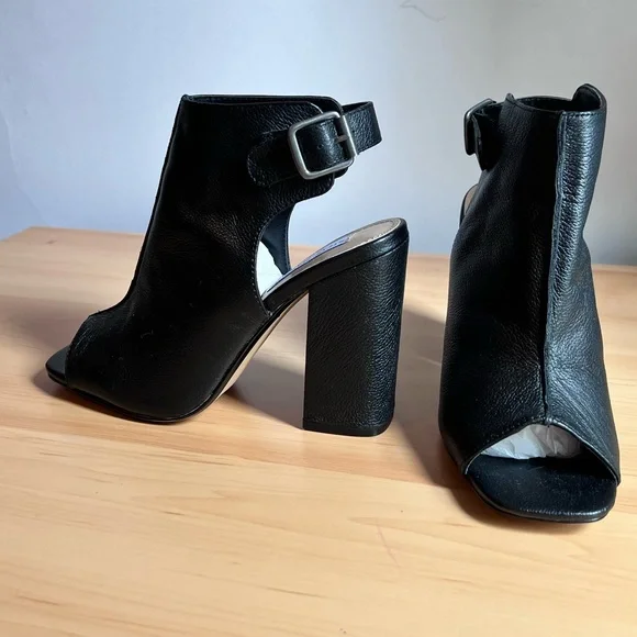 NWOT Steve Madden “talento” leather 4”chunky heel SIZE 6.5M - Picture 2 of 8